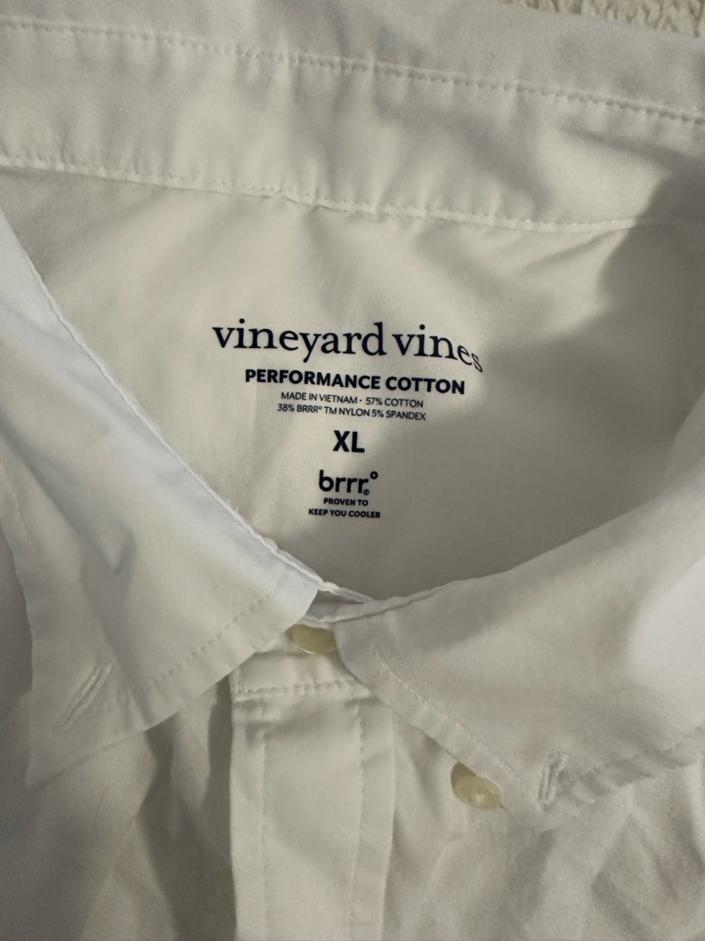 Vineyard Vines Men's White Button-Down Dress Shirt XL - Picture 4 of 5